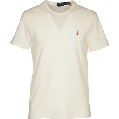 Weißes Kurzarm-T-Shirt Sscncmslm1 , Herren, Größe: 2XL - Ralph Lauren - Modalova