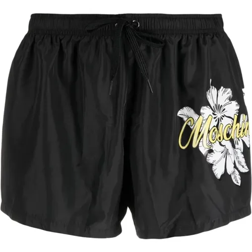 Beachwear, male, , Size: S Floral Print Swim Shorts for Men - Moschino - Modalova