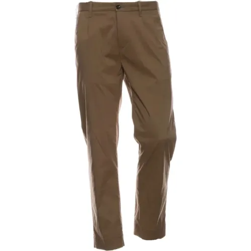 Chinos, male, , Size: L Vulcano Nocciola Stylish Pants - Nine In The Morning - Modalova