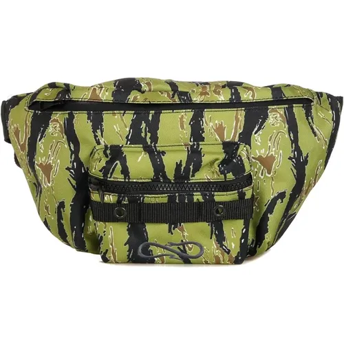 Belt Bags, male, , Size: ONE SIZE Camouflage Belt Bag with Multiple Pockets - Propaganda - Modalova