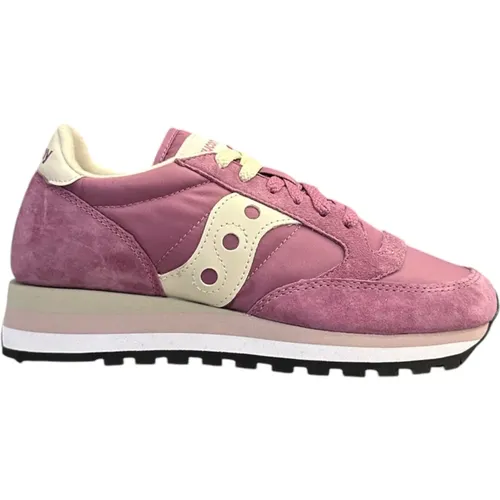 Jazz Triple Sneaker in Lila Creme , Damen, Größe: 39 EU - Saucony - Modalova