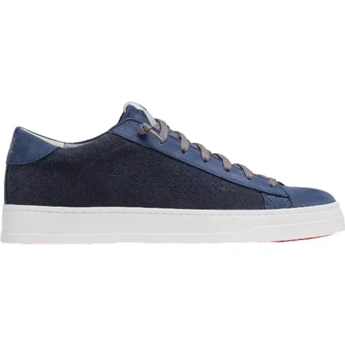 Sneakers, male, , Size: 9 US Suede Sneakers with Perforated Logo - P448 - Modalova