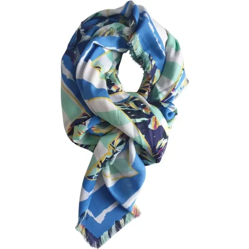 Scarves, female, , Size: ONE SIZE Modal Cotton Silk Pashmina Shawl - Kenzo - Modalova