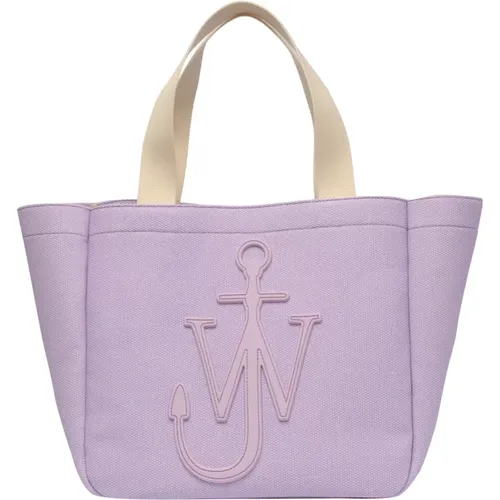 Tote Bags, female, , Size: ONE SIZE Lilac Cabas Tote Bag for Women - JW Anderson - Modalova