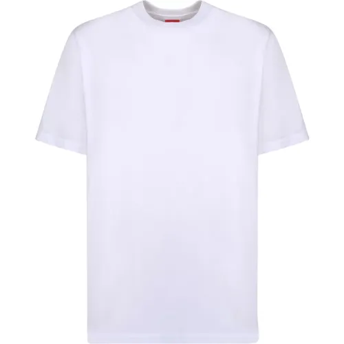 Sporty cotton jersey T-shirt with iconic lettering , male, Sizes: S, L - Ferrari - Modalova