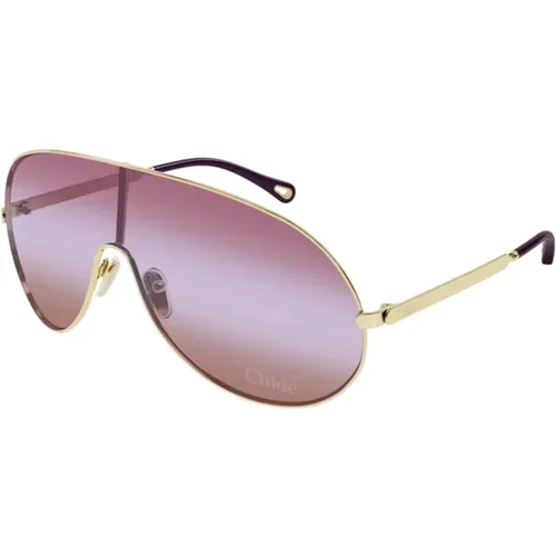 Sunglasses, female, , Size: ONE SIZE Shield Sunglasses - Chloé - Modalova