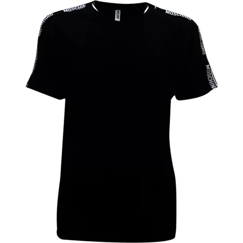 Schwarzes Baumwoll V1A0704 T-Shirt , Herren, Größe: 2XL - Moschino - Modalova