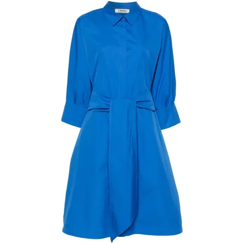 Classic Collar Cotton Dress , female, Sizes: XS, 2XS - Max Mara - Modalova