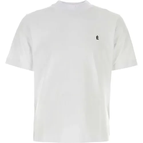 Klassisches Weißes Baumwoll-T-Shirt , Herren, Größe: XL - Études - Modalova
