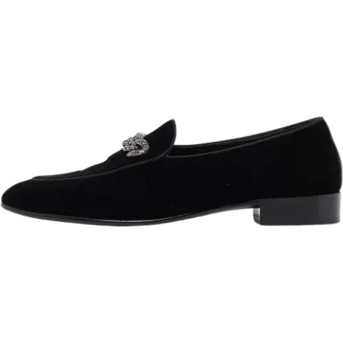 Pre-owned Flats, male, , Size: 12 US Pre-owned Velvet flats - Giuseppe Zanotti Pre-owned - Modalova