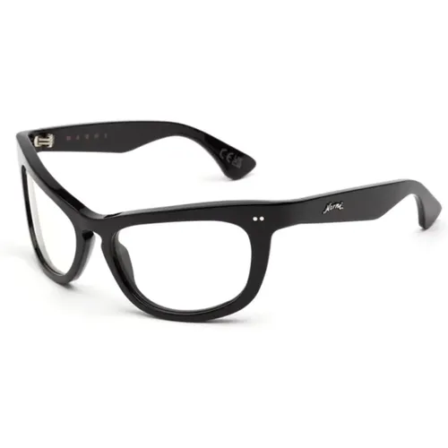 Stilvolle schwarze Brille für Männer - Marni - Modalova