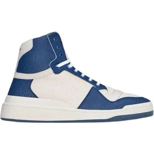 Premium Leather Mid-Top Sneakers , male, Sizes: 11 UK, 8 UK, 6 UK, 7 UK - Saint Laurent - Modalova