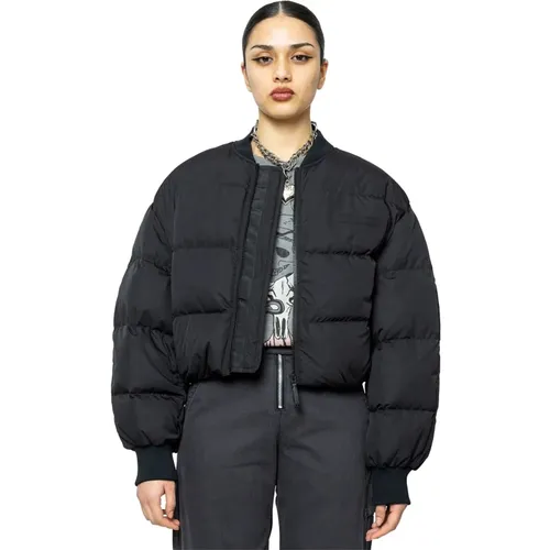 Washed Bomber Puffer Jacket , female, Sizes: S, M - Acne Studios - Modalova