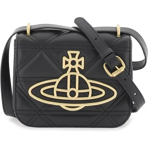 Gesteppte Leder-Schultertasche mit Metall-Orb - Vivienne Westwood - Modalova