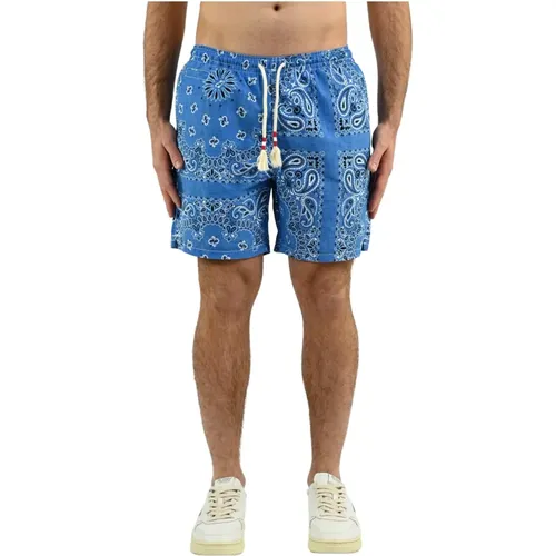 Badeshorts mit Bandana-Druck , Herren, Größe: S - MC2 Saint Barth - Modalova