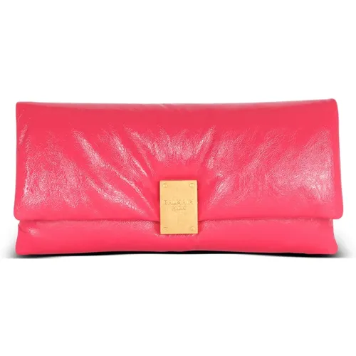 Soft patent leather clutch - Balmain - Modalova