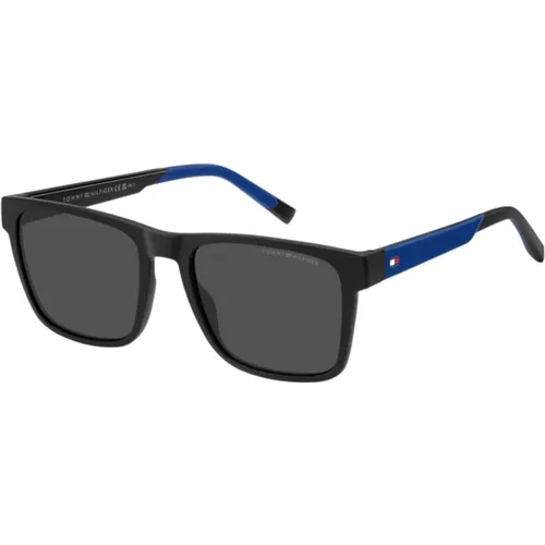 Blue/Grey Sunglasses TH 2144/S , male, Sizes: 55 MM - Tommy Hilfiger - Modalova