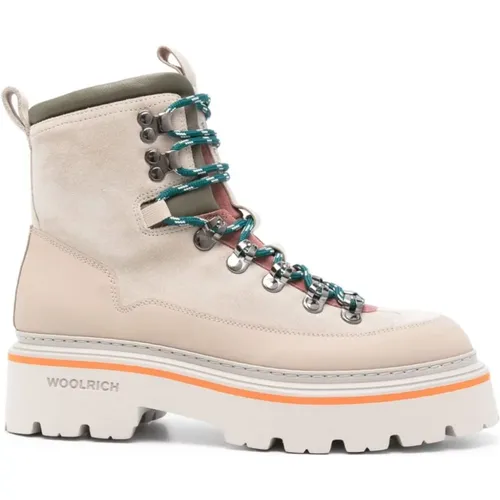 Wildleder Schnürstiefeletten , Damen, Größe: 41 EU - Woolrich - Modalova