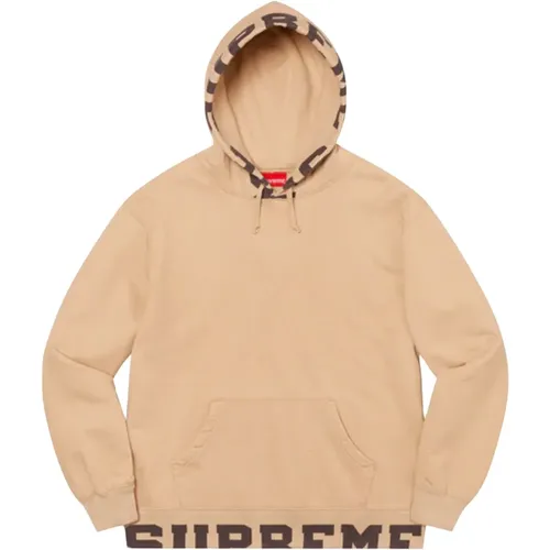 Limited Edition Cropped Logos Hoodie , male, Sizes: XL, M, S, L - Supreme - Modalova