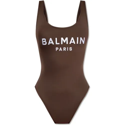 Einteiliger Badeanzug , Damen, Größe: S - Balmain - Modalova