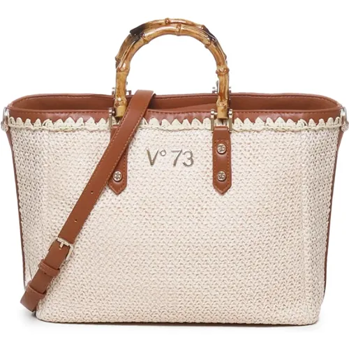 Straw Handbag with Magnetic Closure , female, Sizes: ONE SIZE - V73 - Modalova
