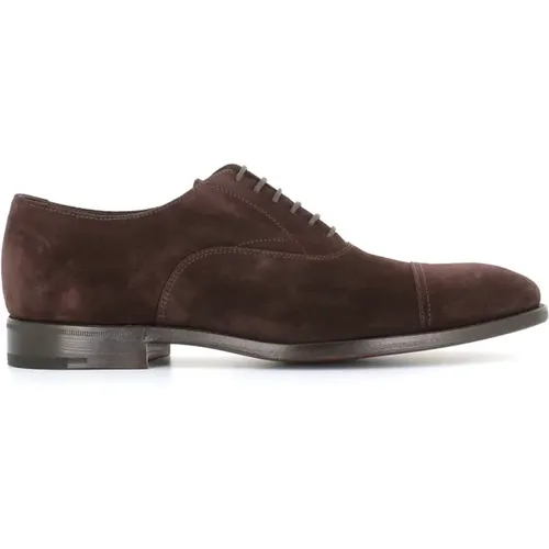 Ebano Suede Flat Shoes , male, Sizes: 8 1/2 UK, 6 UK - Henderson - Modalova