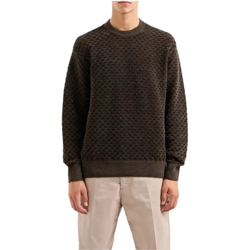 Textured Sweater , male, Sizes: XL, L, S, M, 2XL - Emporio Armani - Modalova