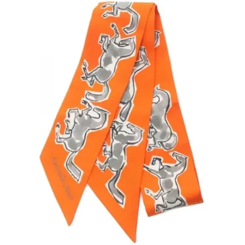 Pre-owned Scarves, female, , Size: ONE SIZE Pre-owned Silk scarves - Hermès Vintage - Modalova