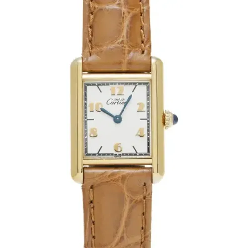 Pre-owned Leather watches , female, Sizes: ONE SIZE - Cartier Vintage - Modalova