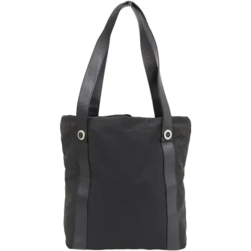 Pre-owned Tote Bags, female, , Size: ONE SIZE Pre-owned Canvas shoulder-bags - Bvlgari Vintage - Modalova