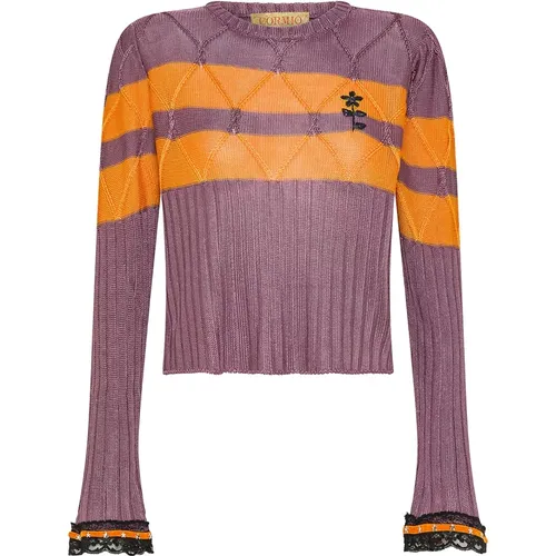 Olaf Sweater with Stripes , female, Sizes: XS, S - Cormio - Modalova