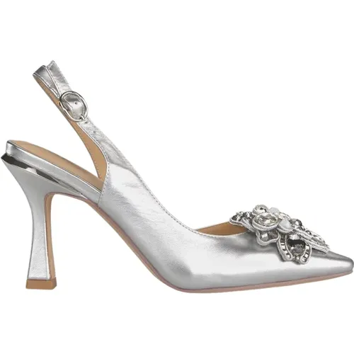 Embellished Heels with Rhinestone Detail , female, Sizes: 4 UK - Alma en Pena - Modalova