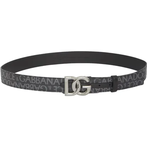 Belts, male, , Size: 110 CM DG Logo Belt - Men`s Accessories Aw23 - Dolce & Gabbana - Modalova