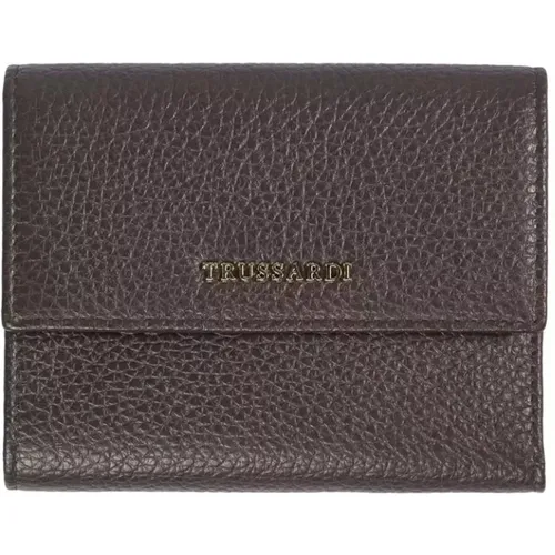 Wallets & Cardholders, female, , Size: ONE SIZE Embossed Leather Wallet - Trussardi - Modalova