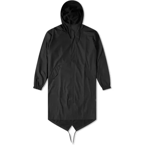 Rain Jackets, unisex, , Size: XS Fishtail Parka with Asymmetric Hem - Rains - Modalova