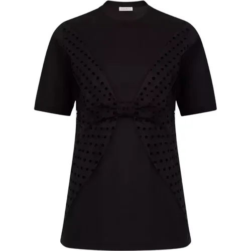 Schwarze Bluse mit gepunkteter Schleife - Nina Ricci - Modalova