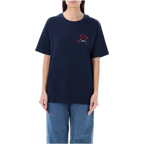 Amo T-Shirt mit Herzlogo , Damen, Größe: L - A.p.c. - Modalova