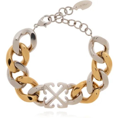 Bracelets, female, , Size: ONE SIZE Brass bracelet - Off White - Modalova