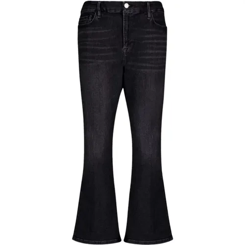 Le Super High Cropped Cotton Jeans , female, Sizes: W30, W24, W27 - Frame - Modalova