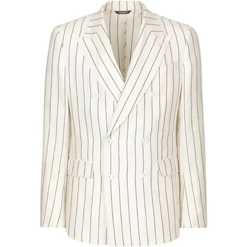Jackets White , male, Sizes: M - Dolce & Gabbana - Modalova