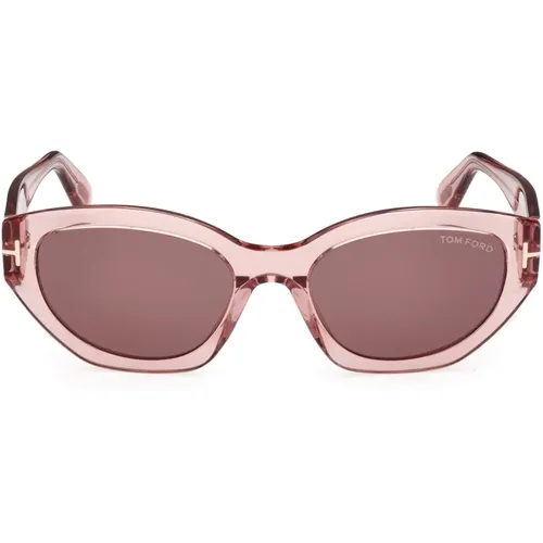 Cat-Eye Sungles in Transparent , female, Sizes: 55 MM - Tom Ford - Modalova