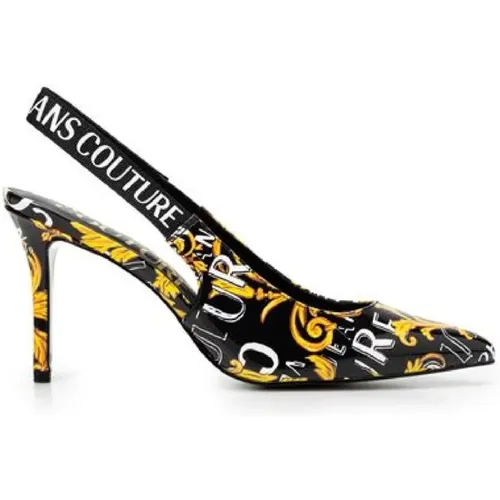 Pumps, female, , Size: 10 US Baroque Print Black Décolleté - Size 41 - Versace Jeans Couture - Modalova