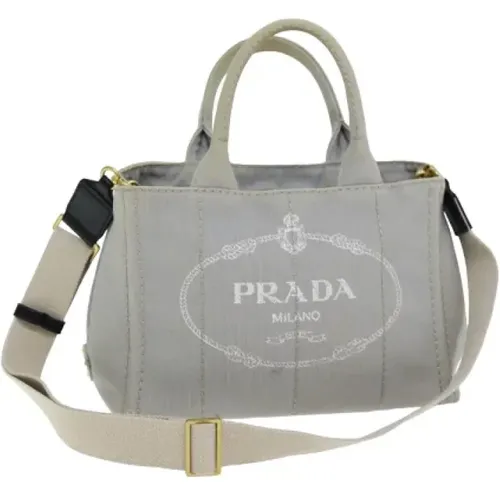 Pre-owned Tote Bags, female, , Size: ONE SIZE Pre-owned Cotton prada-bags - Prada Vintage - Modalova