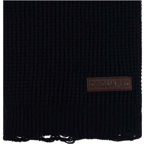 Winter Scarves, male, , Size: ONE SIZE Wool scarf - Dsquared2 - Modalova