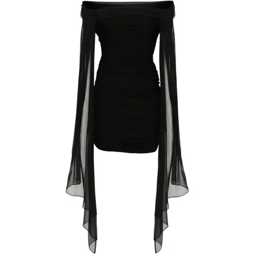 Schwarzes Drapiertes Off-Shoulder Kleid - Givenchy - Modalova