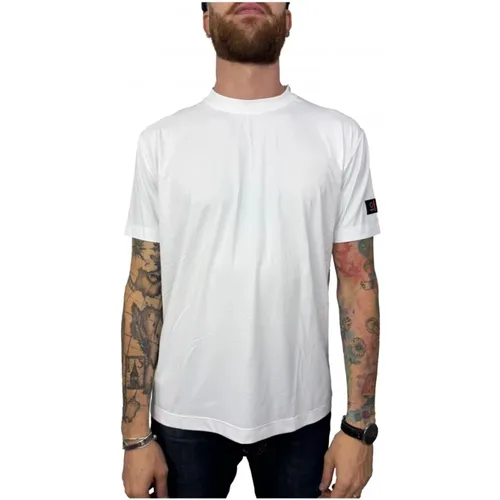 Weißes T-Shirt mit 86% Polyamid , Herren, Größe: XL - Suns - Modalova