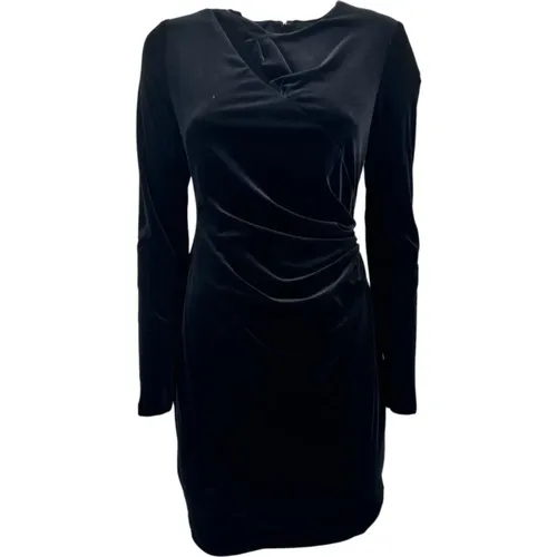 Schwarzes Samtkleid mit Ausschnittöffnung , Damen, Größe: XS - Ralph Lauren - Modalova