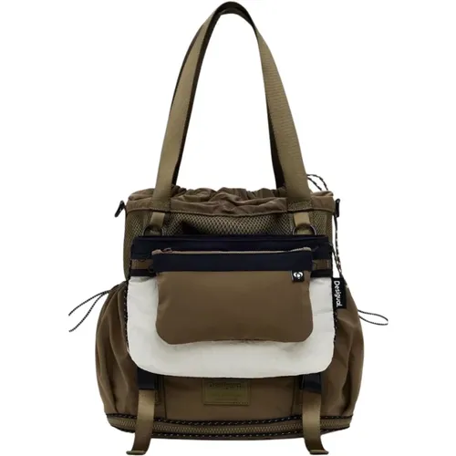 Backpacks, female, , Size: ONE SIZE Polyester Women Convertible Handbag - Desigual - Modalova