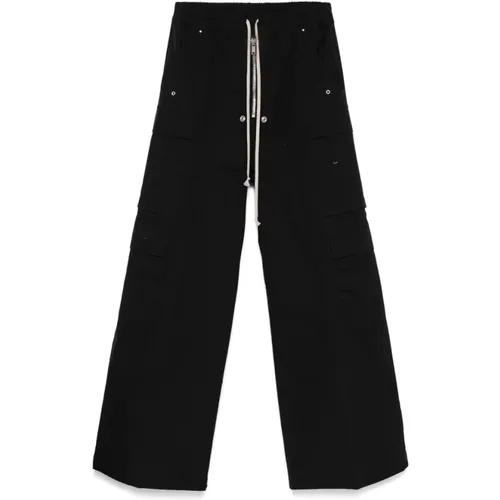 Wide Trousers, male, , Size: XL Elasticated Drawstring Waistband Pants - Rick Owens - Modalova