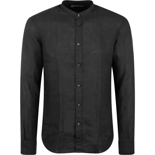 Linen Mandarin Collar Shirt , male, Sizes: L, XS, XL, 3XL, 2XL, S - Brian Dales - Modalova